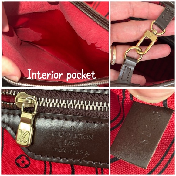 Louis Vuitton Neverfull GM Damier Ebene Large Tote Travel Bag - Picture 11 of 14